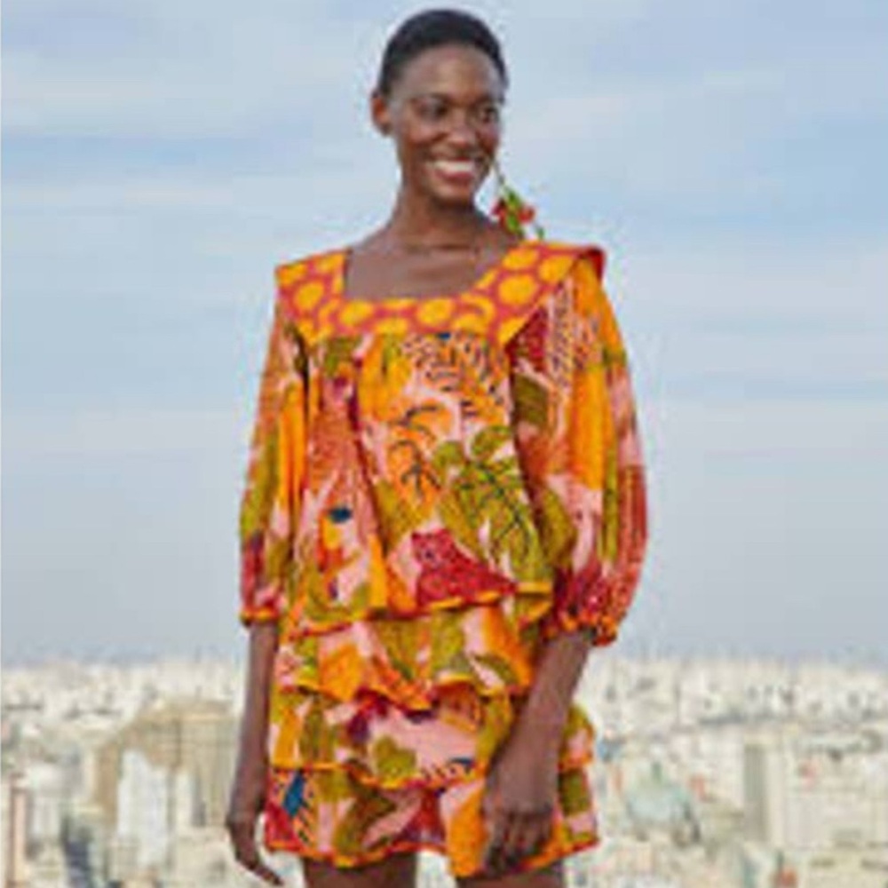 FARM Rio Orange-Pink Tropical Print SET